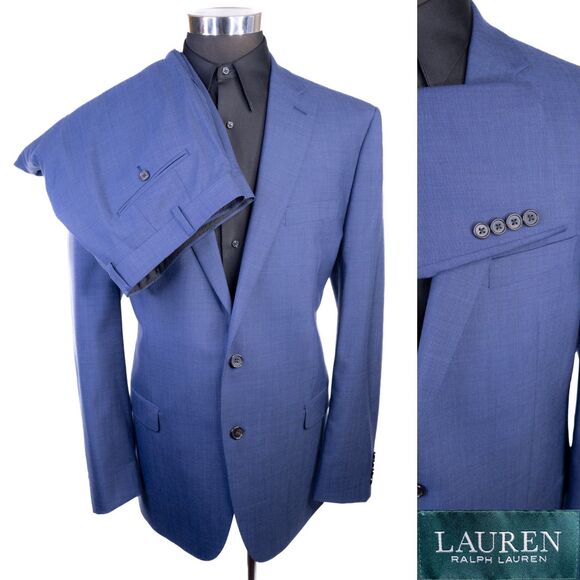 Lauren Ralph Lauren 2-Pcs Suit Jacket 44L 2-Button Blazer Wool Dress Pants 40X31